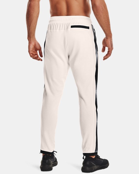Men's UA Rival Terry AMP Pants, White, pdpMainDesktop image number 1